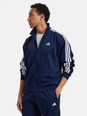 ADIDAS Tuta Felpata Con Zip Senza Cappuccio 3 Stripes Essential Blu/Bianca 2026/2027