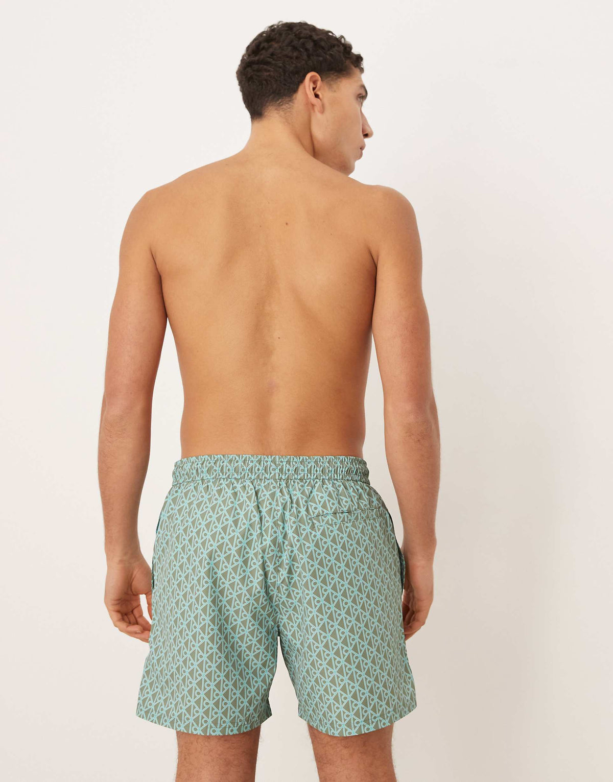 Calvin Klein Costume Da Bagno Logato Verde Acqua