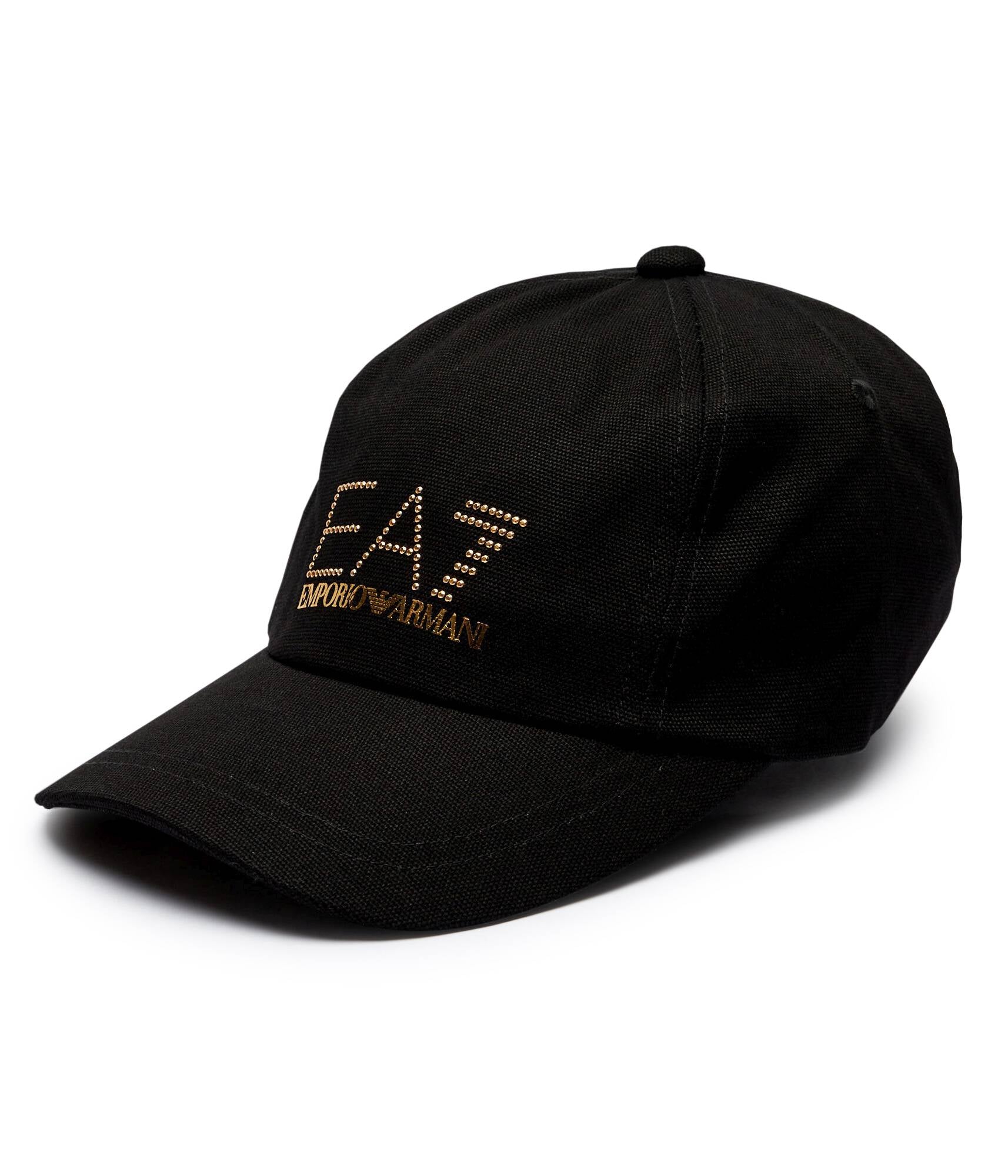 EA7 Cappello Nero/Oro Visiera Curva
