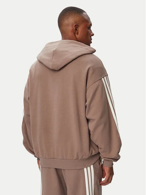 ADIDAS Tuta Completa Con Cappuccio Marrone/Bianca