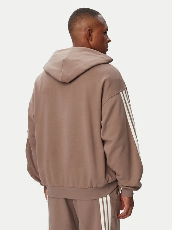 ADIDAS Tuta Completa Con Cappuccio Marrone/Bianca