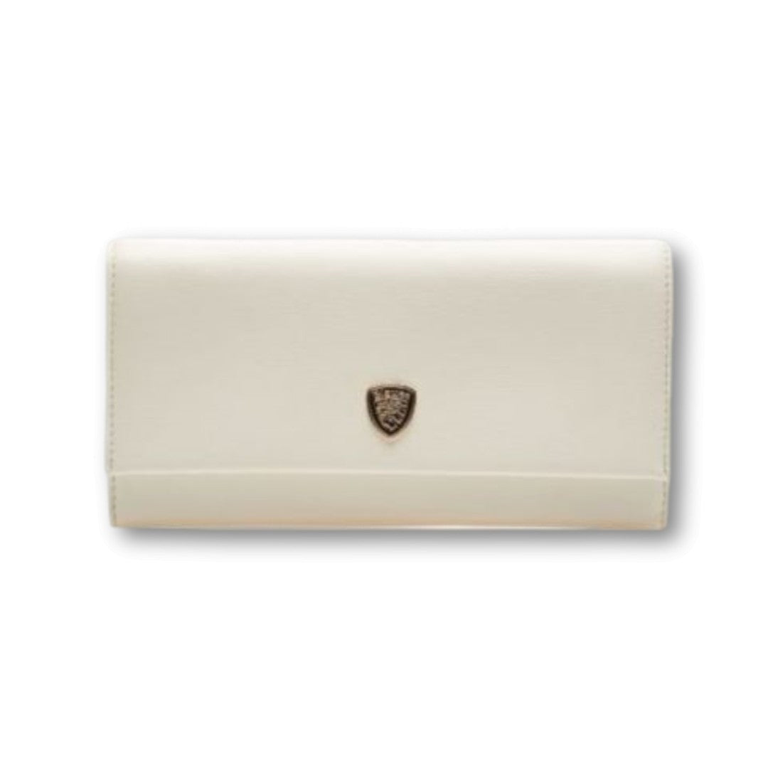 BLAUER Portafoglio Bottalato Donna In Pelle Crema