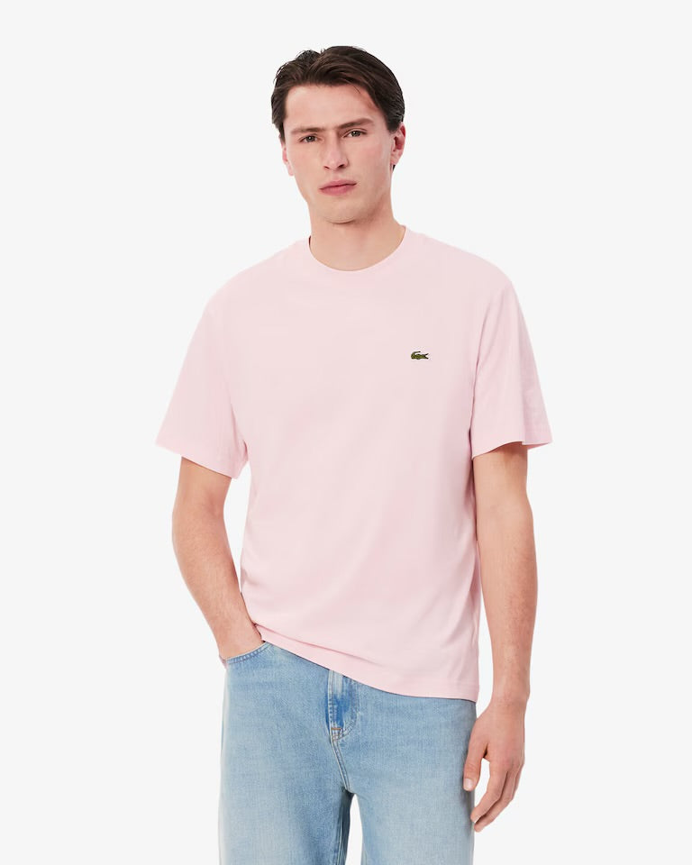 LACOSTE T-Shirt In Cotone Rosa