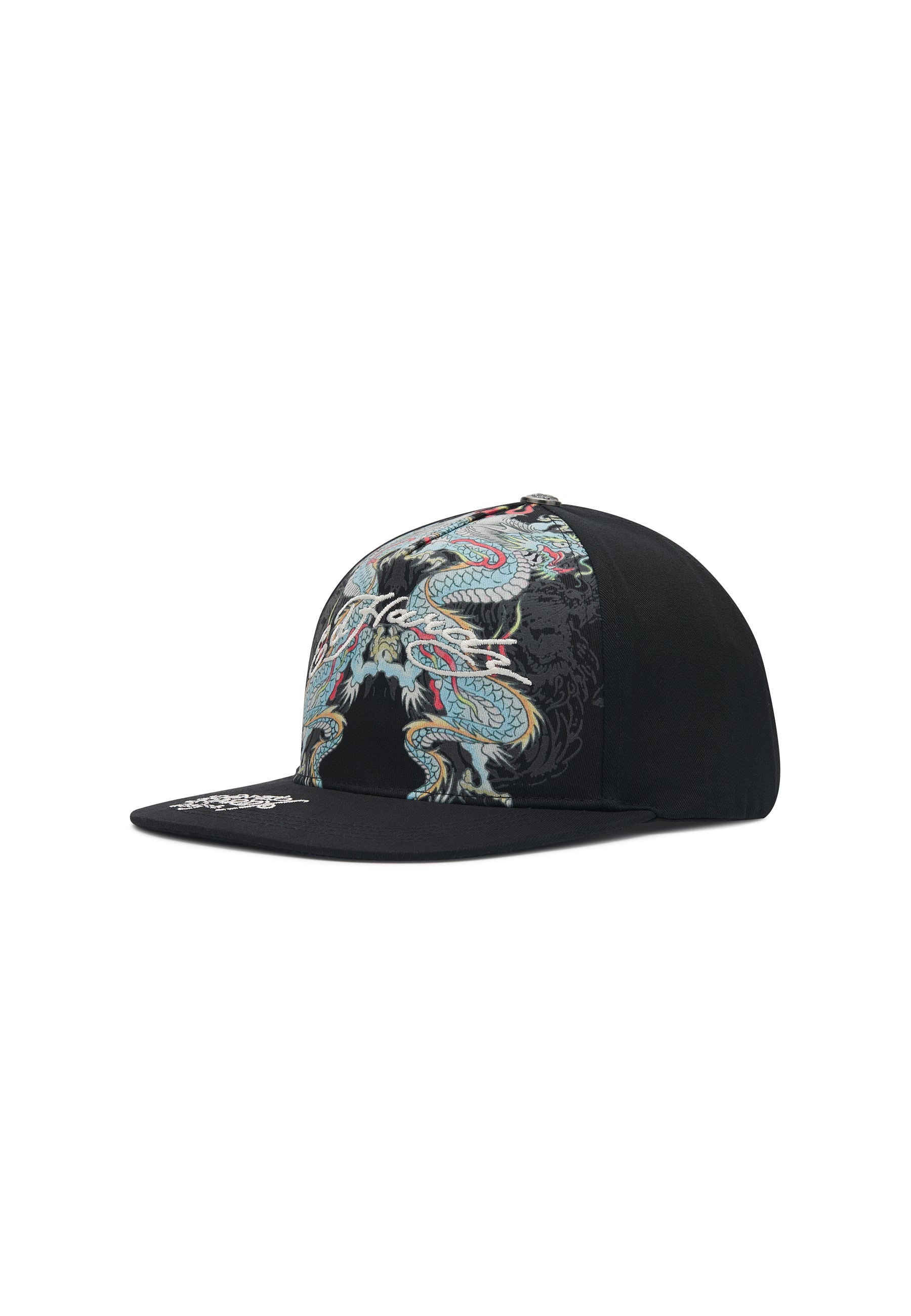 ED HARDY Cappello Visiera Dritta Con Serpenti Colorati Nero