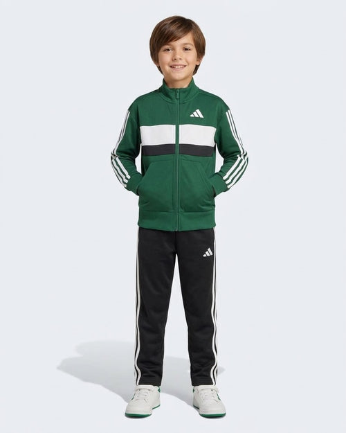 ADIDAS Tuta Completa Senza Cappuccio Bambino Verde/Bianco
