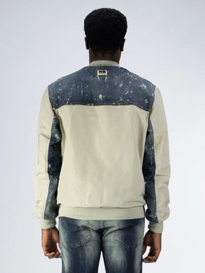 SOLDIER Jacket Con Dettagli in Jeans Beige/Denim