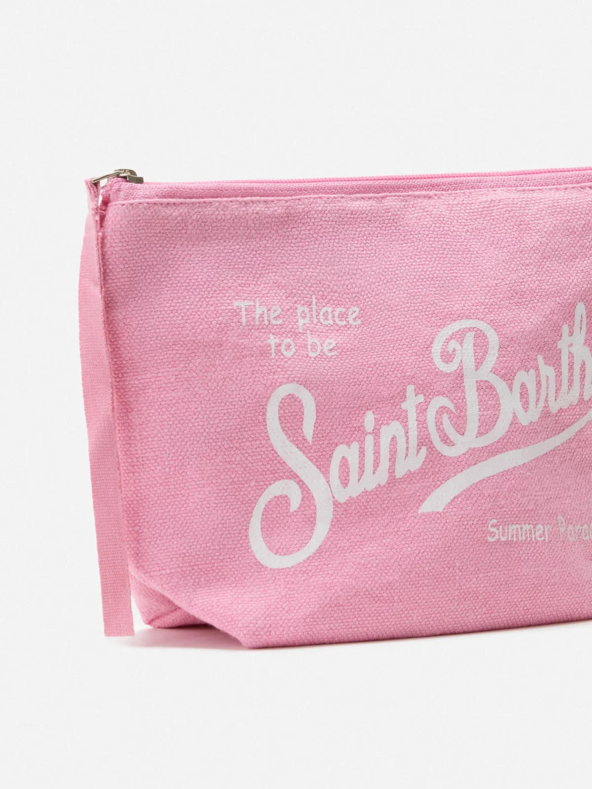 SAINT BARTH Pochette Aline In Lino Rosa
