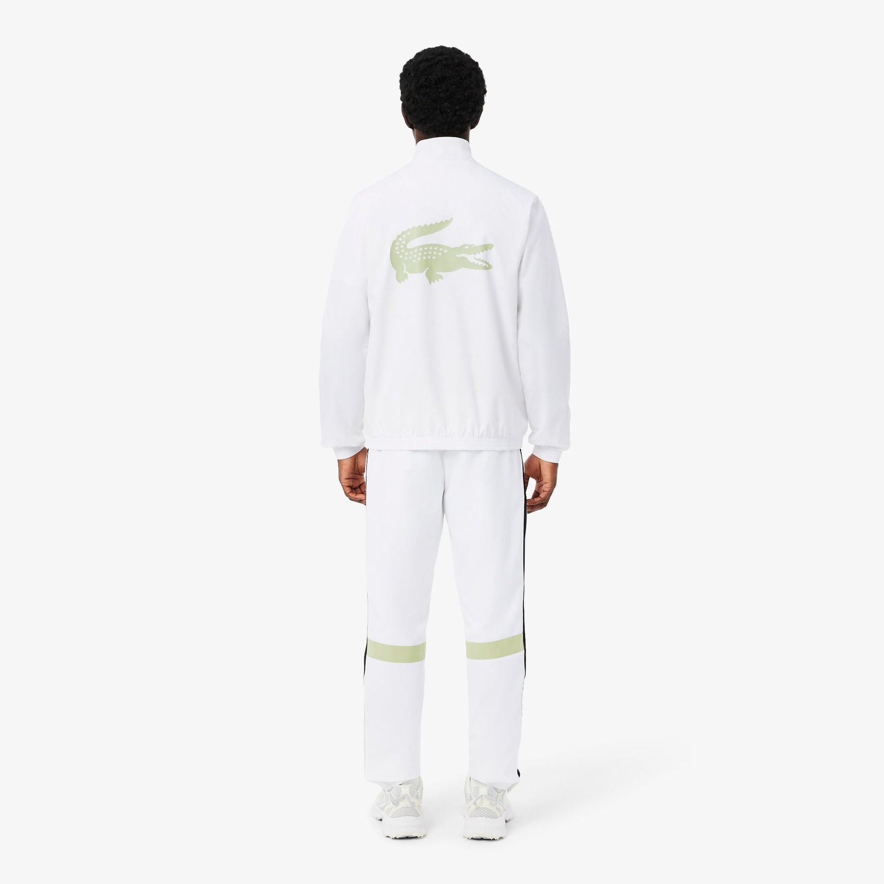 LACOSTE Tuta In Microfibra Logo Retro bianca