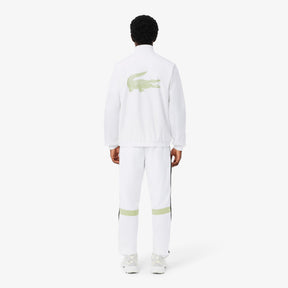 LACOSTE Tuta In Microfibra Logo Retro bianca