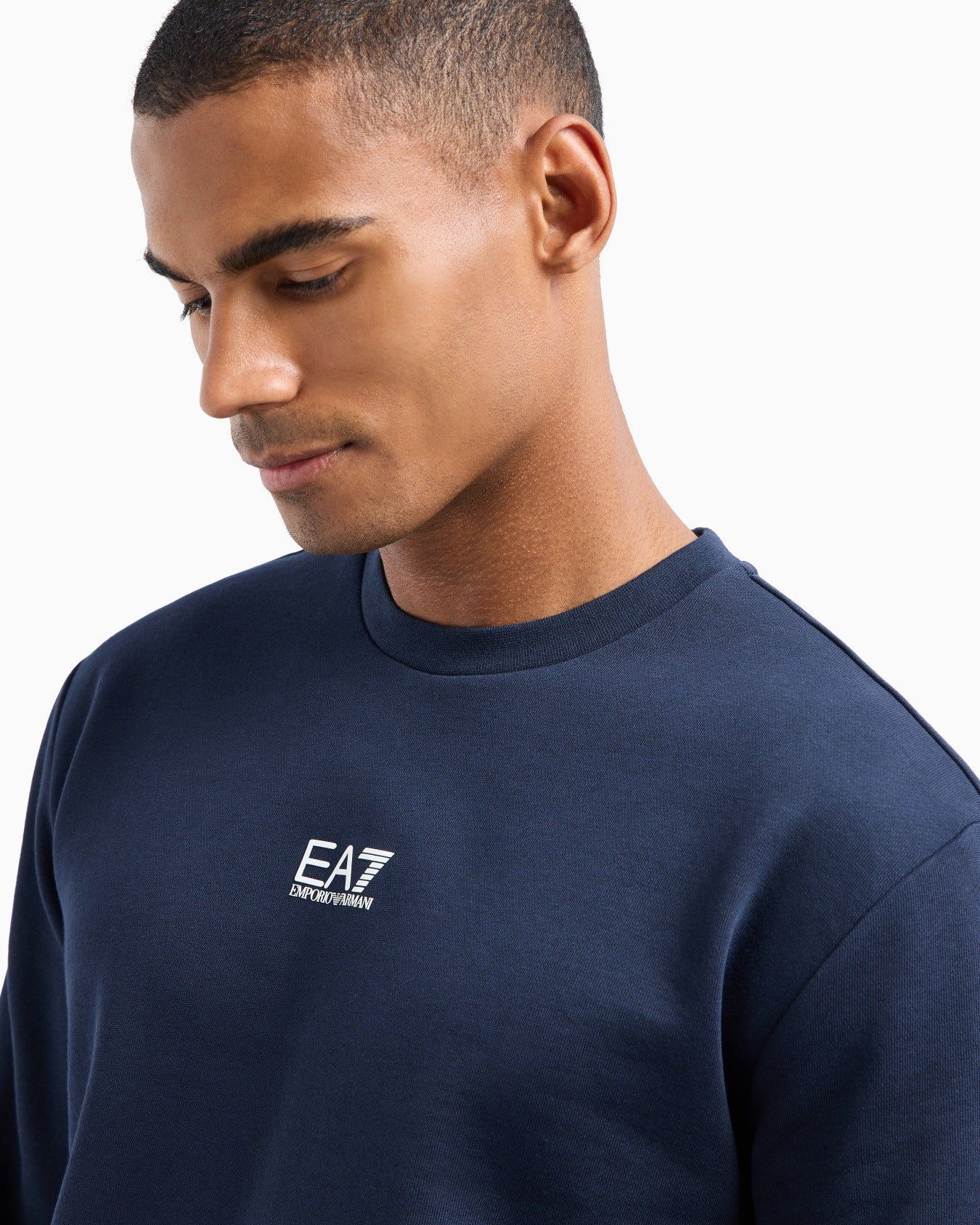 EMPORIO ARMANI Tuta Felpata Girocollo Blu