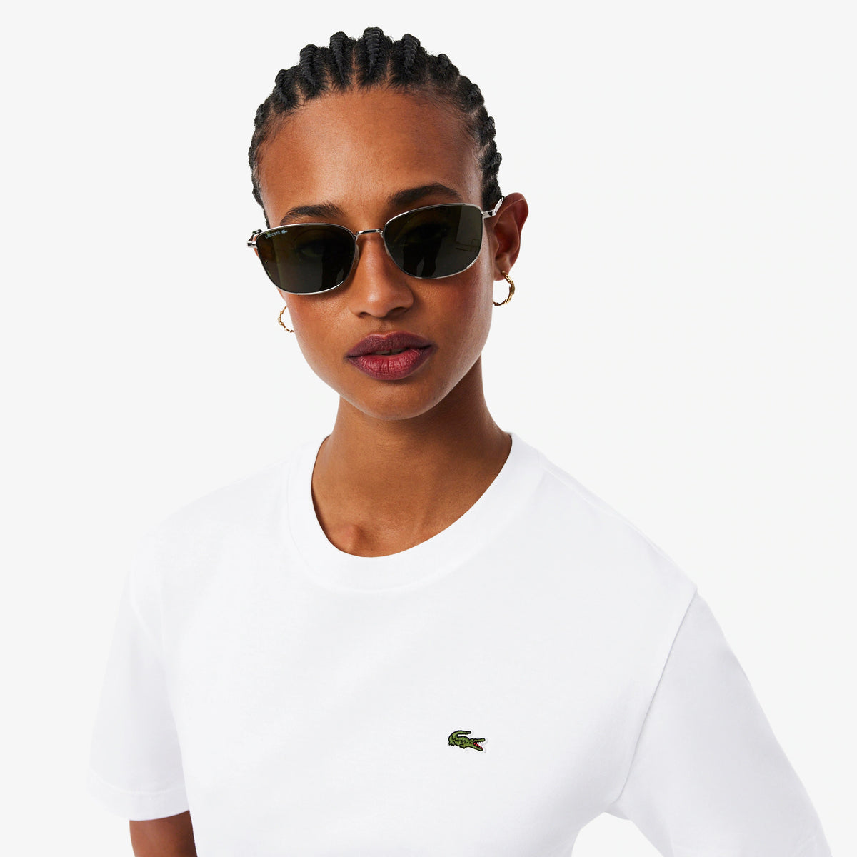 LACOSTE T-Shirt Basic Donna Bianca