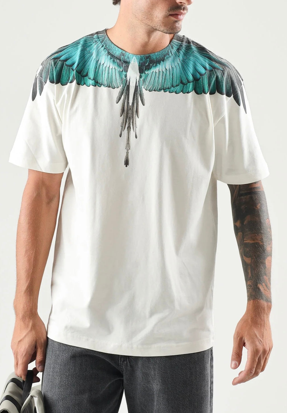 COUNTY OF MILAN T-Shirt Panna Marcelo Burlon Ali Verde Acqua