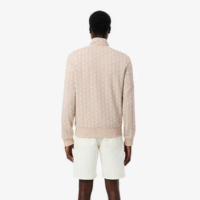 LACOSTE Tuta Monogram con Zip Beige/Bianca