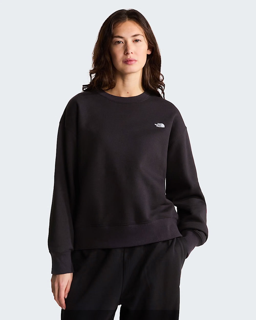 THE NORTH FACE Felpa Donna Girocollo Logo Piccolo Nera 26/27