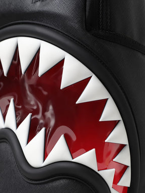 SPRAYGROUND Zaino In Pelle Con Logo In Rilievo Interno Trasparente Nero e Bianco