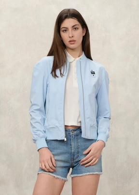 BLAUER Devine Antivento Donna In Nylon Senza Cappuccio Azzurro