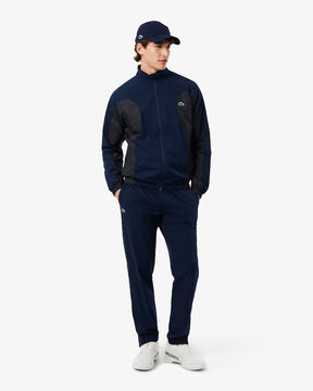 LACOSTE Tuta In Microfibra Impermeabile Con Zip Blu