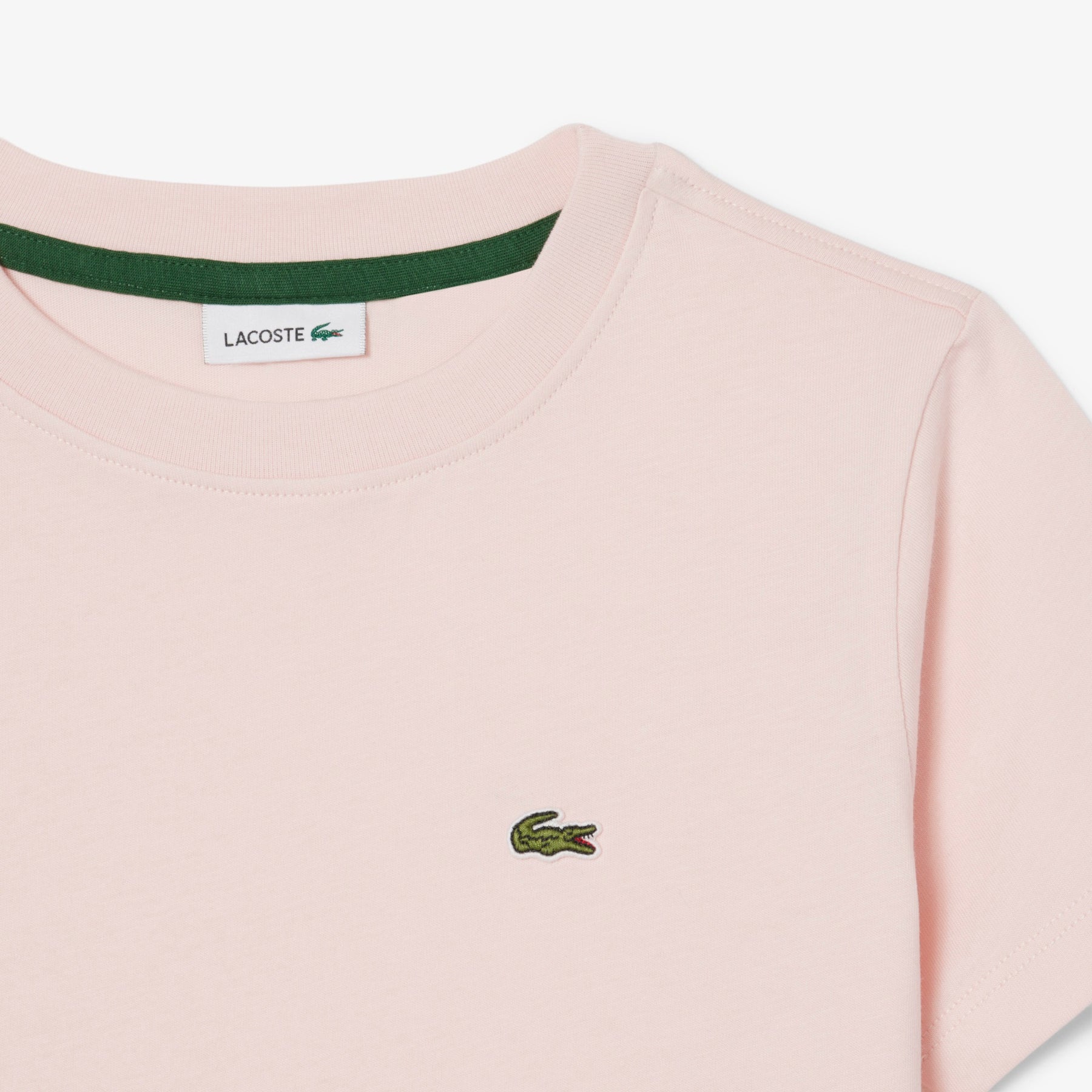 LACOSTE T-Shirt Bambino/Bambina Basic In Cotone Rosa