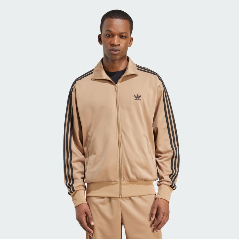 ADIDAS originals Tuta Acetata Con Zip Senza Cappuccio Beige/Nera 2025/2026