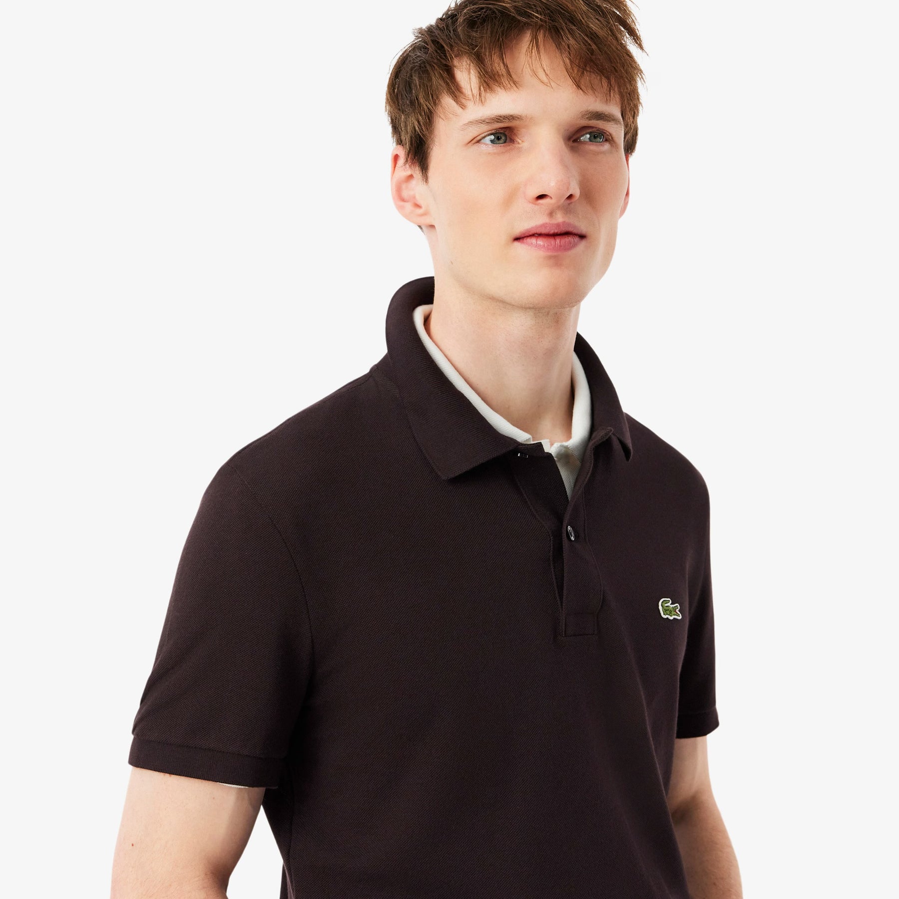 LACOSTE Polo Classic Fit In Piqué L.12.12 Marrone