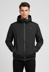 BLAUER Farrin Antivento Uomo Con Cappuccio Nero