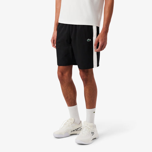 LACOSTE Pantaloncino Con Banda Laterale Nero/Bianco