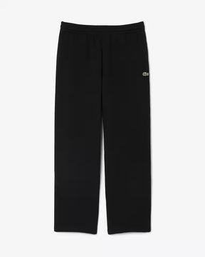LACOSTE Pantalone In Cotone Felpato Relaxed Fit Nero