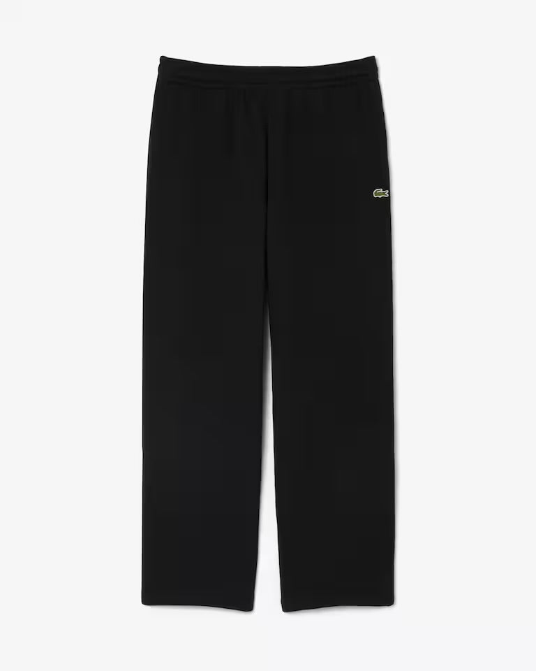 LACOSTE Pantalone In Cotone Felpato Relaxed Fit Nero