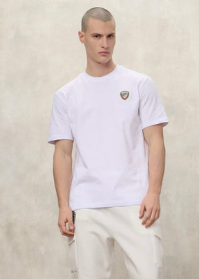 BLAUER Faxon T-Shirt Uomo Con Logo Bianca