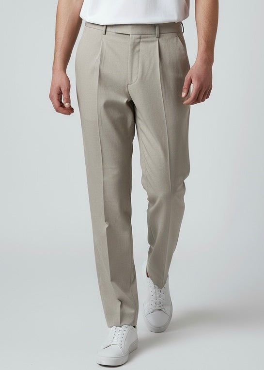 SOLDIER Pantalone Sartoriale Beige Fondo Largo