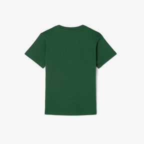 LACOSTE T-Shirt Bambino/Bambina Basic Verde Lacoste