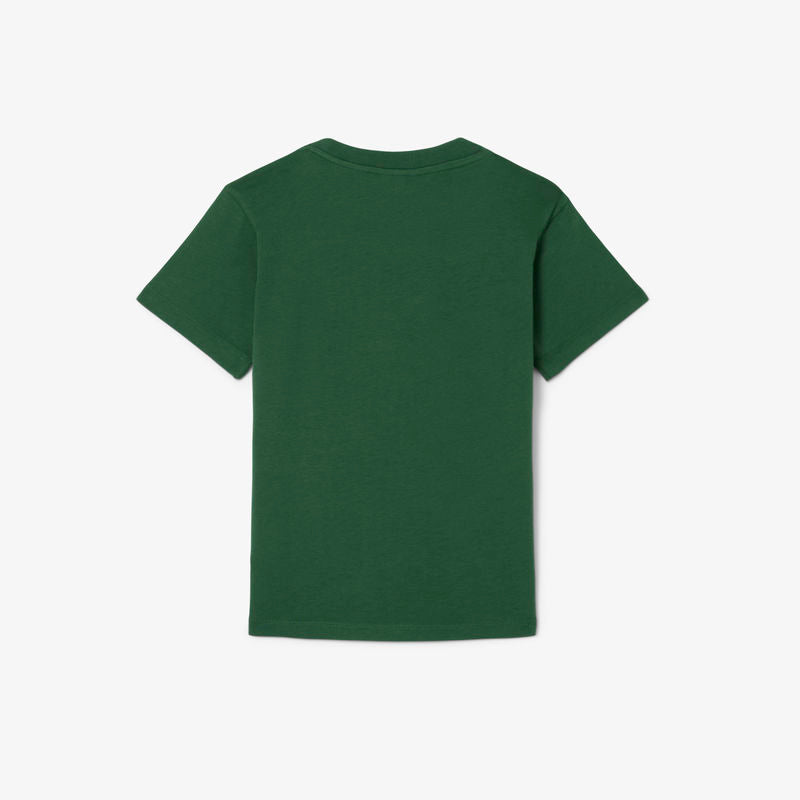 LACOSTE T-Shirt Bambino/Bambina Basic Verde Lacoste
