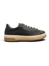 BRIAN MILLS Sneaker In Pelle Nera Suola Beige