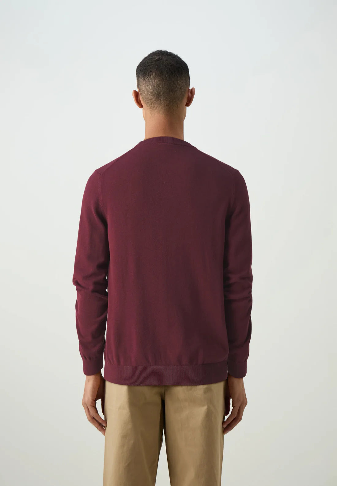 LACOSTE Maglioncino Basic Misto Lana Bordeux