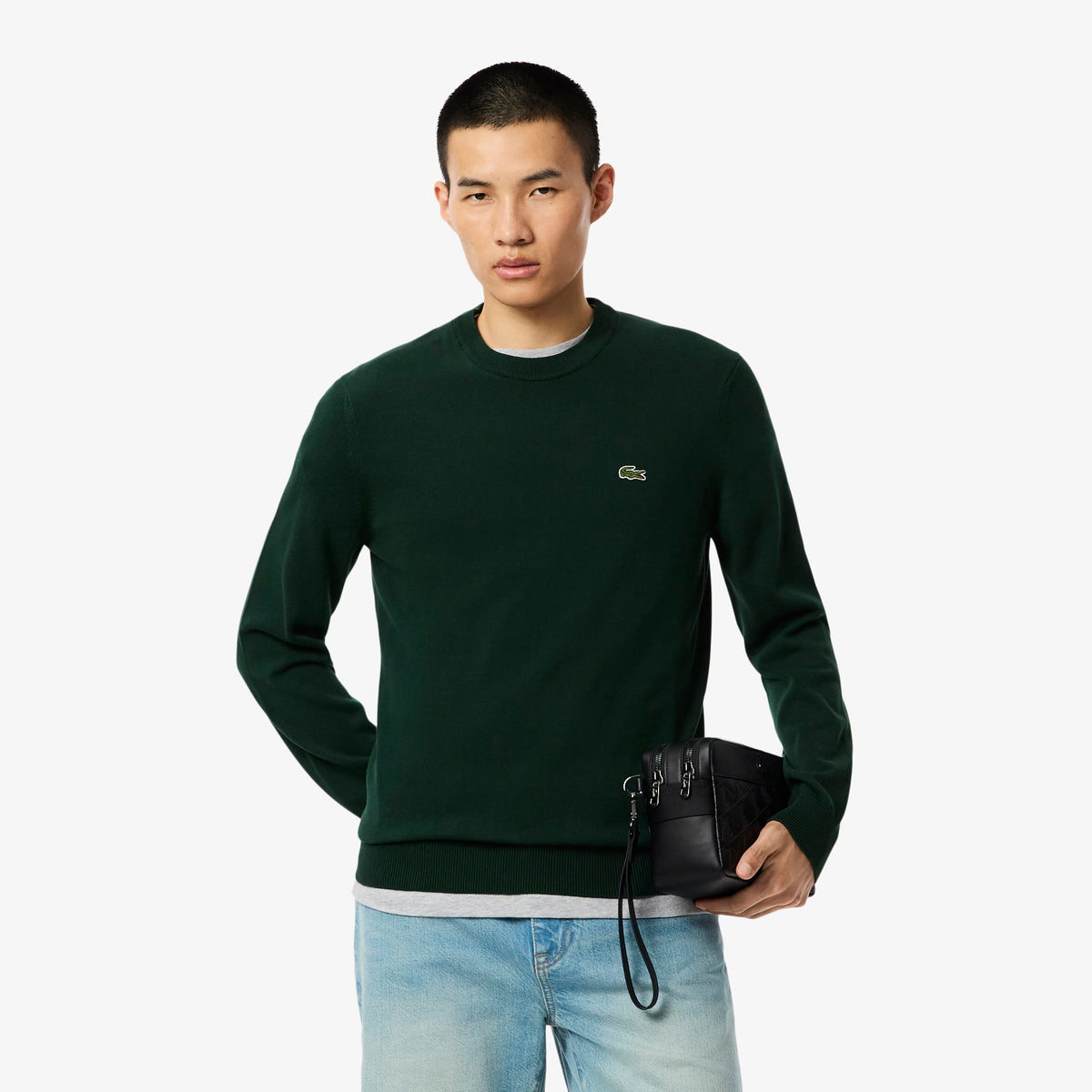 LACOSTE Maglioncino Basic In Cotone Verde