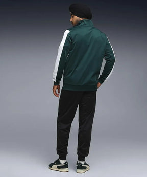PUMA Tuta Completa Con Zip Acetata Verde/Bianco