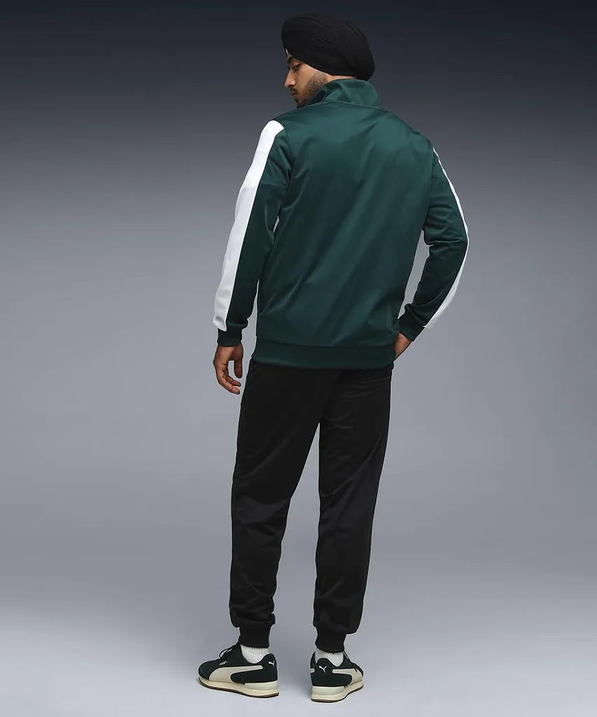 PUMA Tuta Completa Con Zip Acetata Verde/Bianco