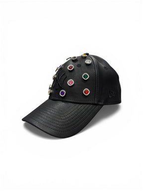 NEW ERA NY CUSTOM NERO IN PELLE CON BRILLANTI DONNA