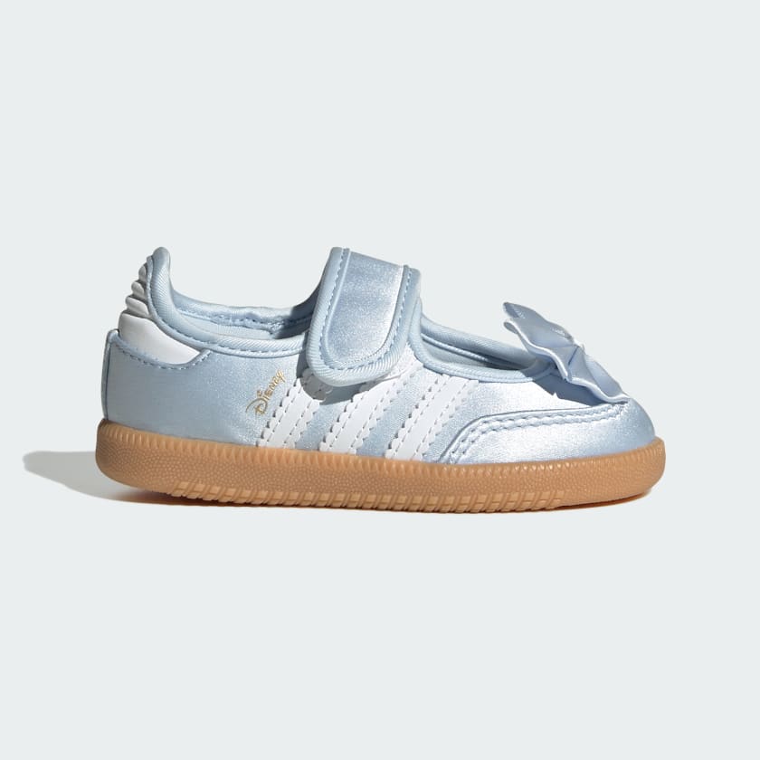 ADIDAS Samba ballerina  Baby Bambina Collaborazione Disney Jane Azzurra Con Fiocco Azzurra Strisce Bianche