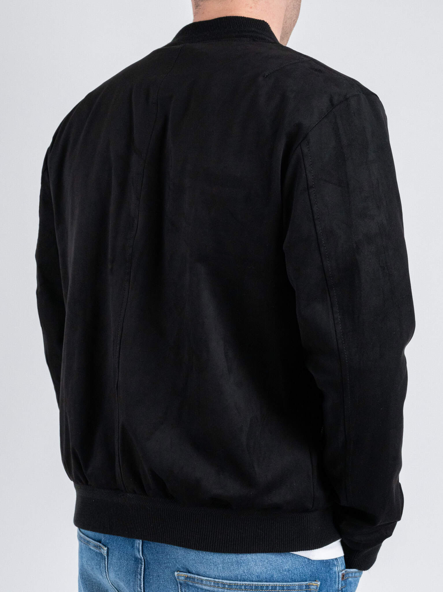 GIANNI LUPO Jacket In Renna Collo Alla Coreana Nero