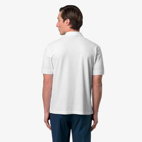 K-WAY Polo Simor Pique Logo Tono Su Tono Bianco