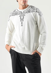 COUNTY OF MILAN Maglione Marcelo Burlon Panna Con Ali Nere