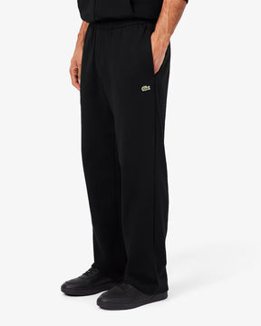 LACOSTE Pantalone In Cotone Felpato Relaxed Fit Nero