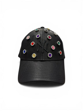 NEW ERA NY CUSTOM NERO IN PELLE CON BRILLANTI DONNA