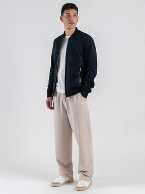 GIANNI LUPO Jacket In Renna Collo Alla Coreana Blu