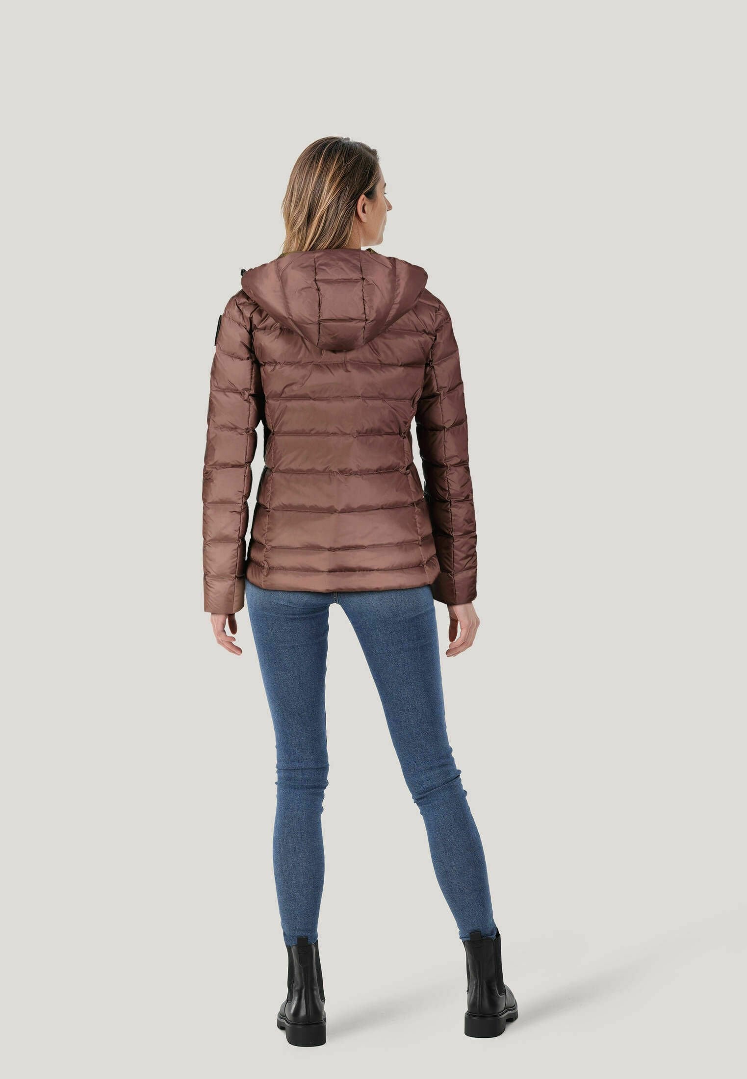 BLAUER Giubbotto Donna Piumino Fasciato Bordeaux