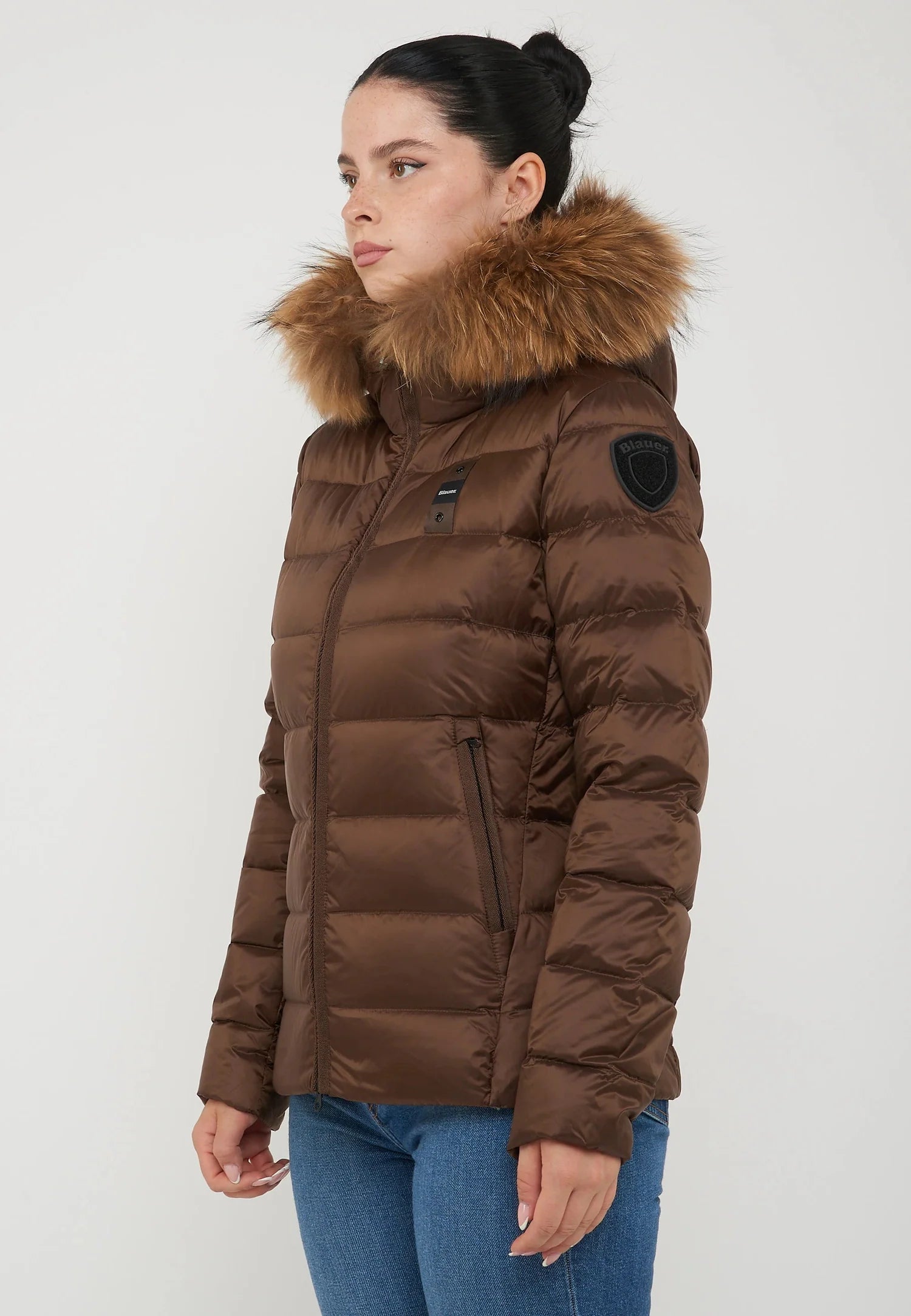 BLAUER Giubbotto Arcadia Invernale Con Pelliccia Donna Marrone