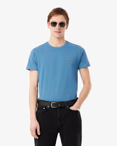 LACOSTE T-Shirt Basic In Cotone Blu Cobalto