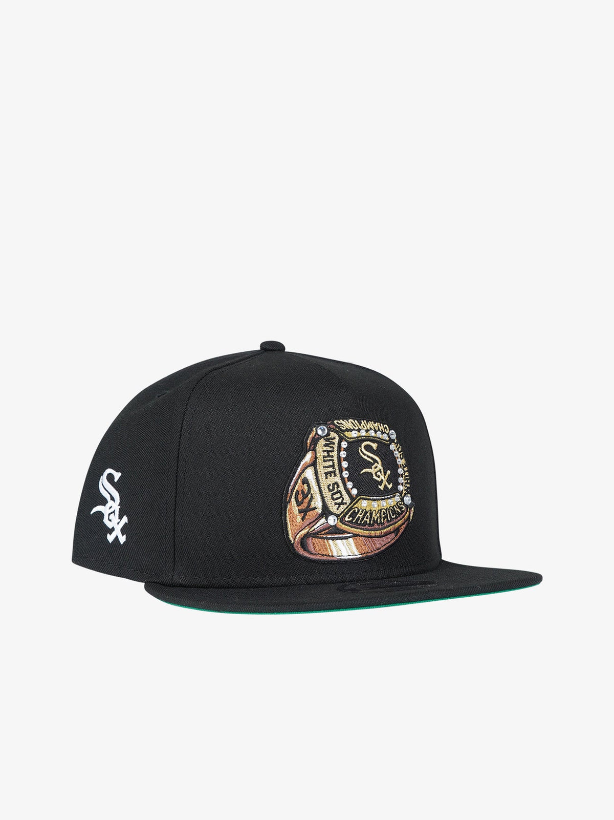 New Era NEW ERA Cappello Con Visiera Piatta 9Fifty A-frame CHAMP RING CHICAGO WHITE SOX Nero Con Dettagli Ricamati e Brillant