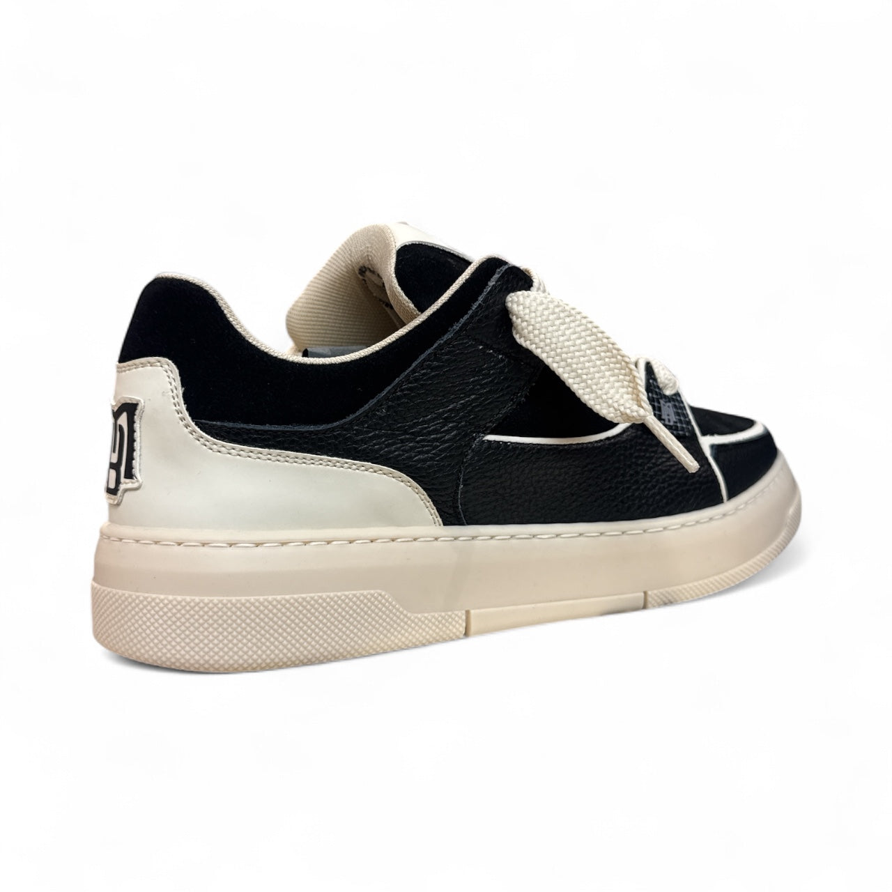 BRIAN MILLS Sneakers in Pelle e Camoscio Made in Italy Mod. Nera e Beige